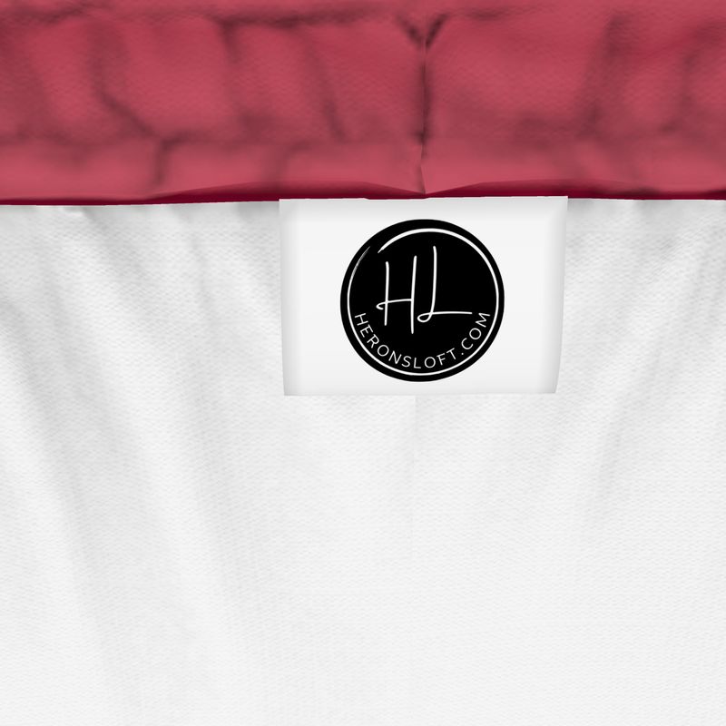 Women's Athletic Shorts - Tropical Macaw - Raspberry Red