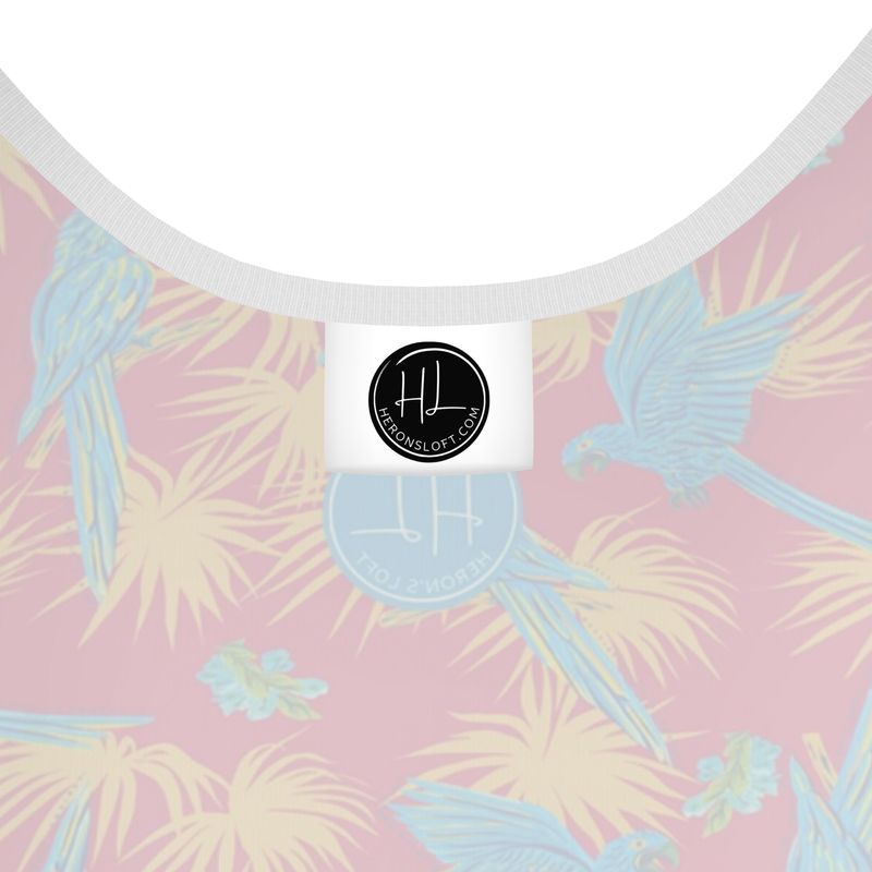 Women's Tank Top - Tropical Macaw - Raspberry Red