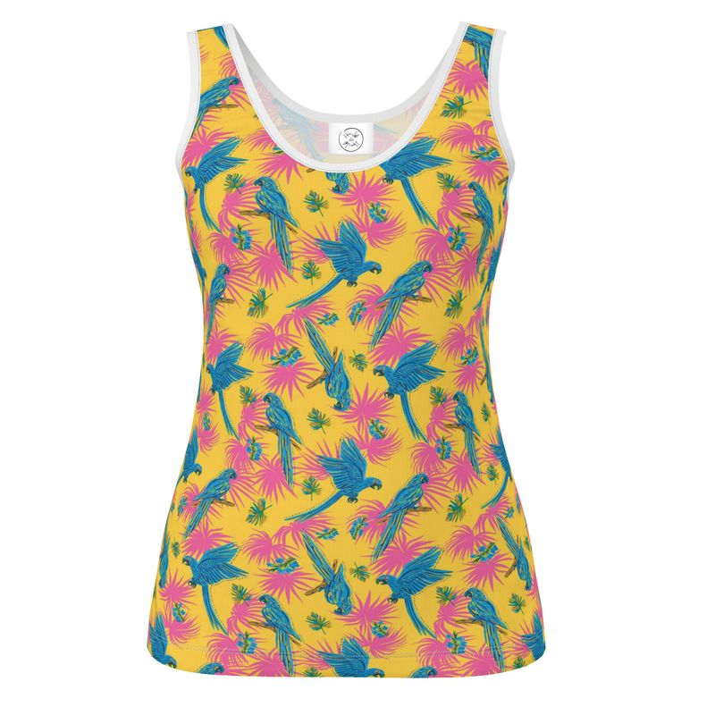 Women's Tank Top - Tropical Macaw - Yellow