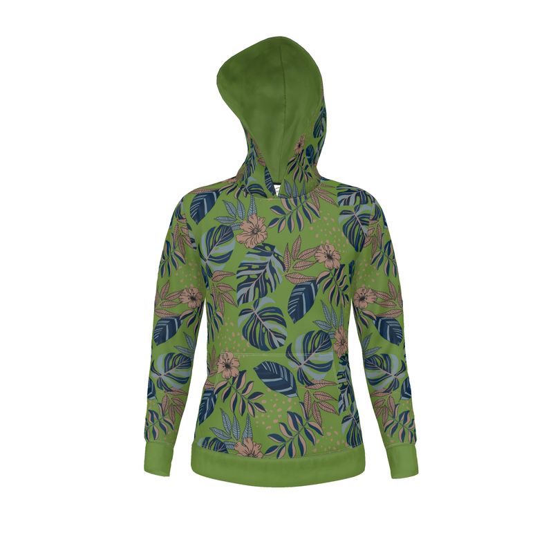 Men's Hoodie - Midnight Monstera - Olive Green