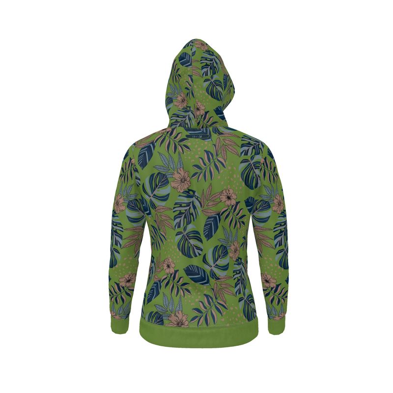 Men's Hoodie - Midnight Monstera - Olive Green