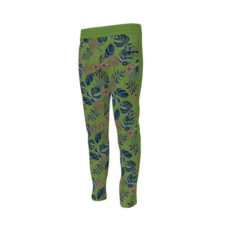 Men's Track Pants - Midnight Monstera - Olive Green