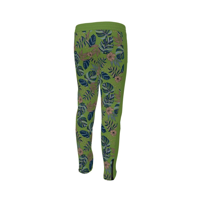 Men's Track Pants - Midnight Monstera - Olive Green