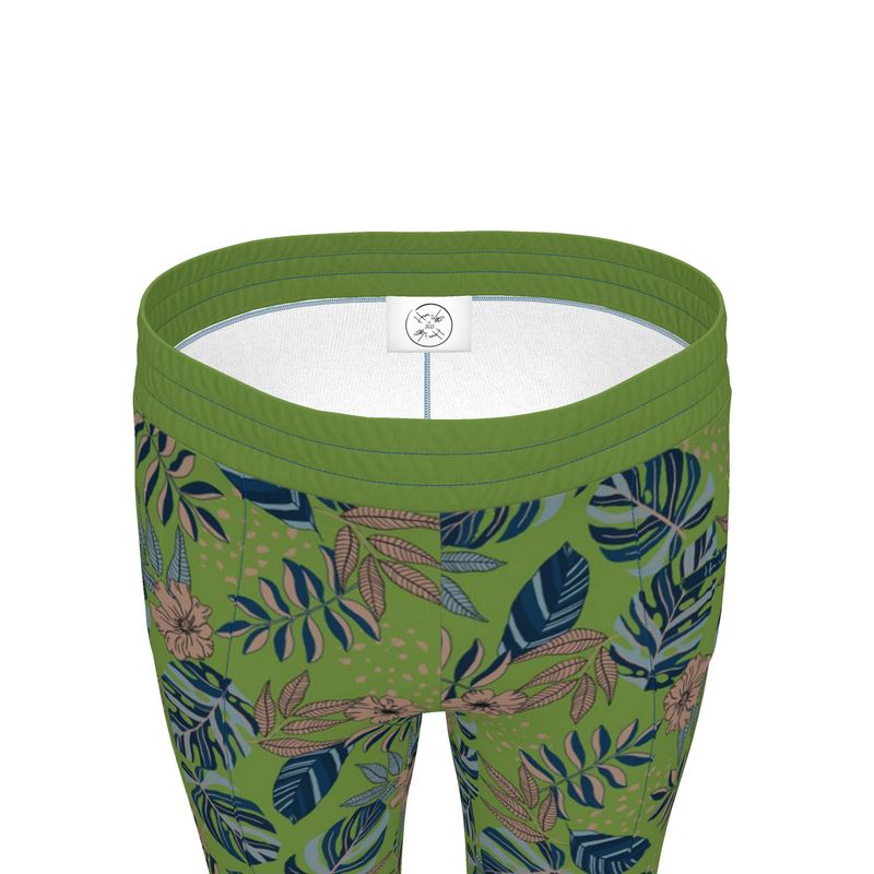 Men's Track Pants - Midnight Monstera - Olive Green