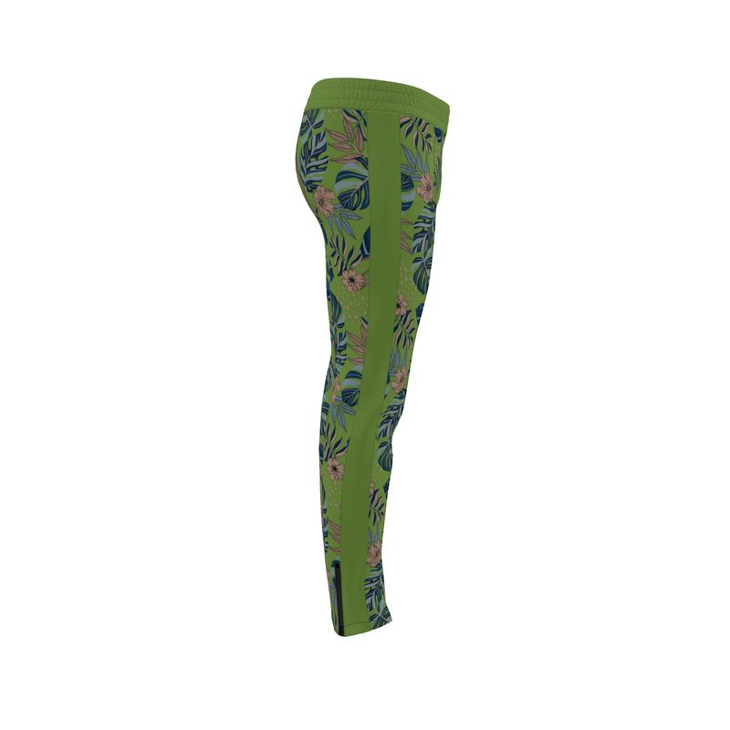 Men's Track Pants - Midnight Monstera - Olive Green