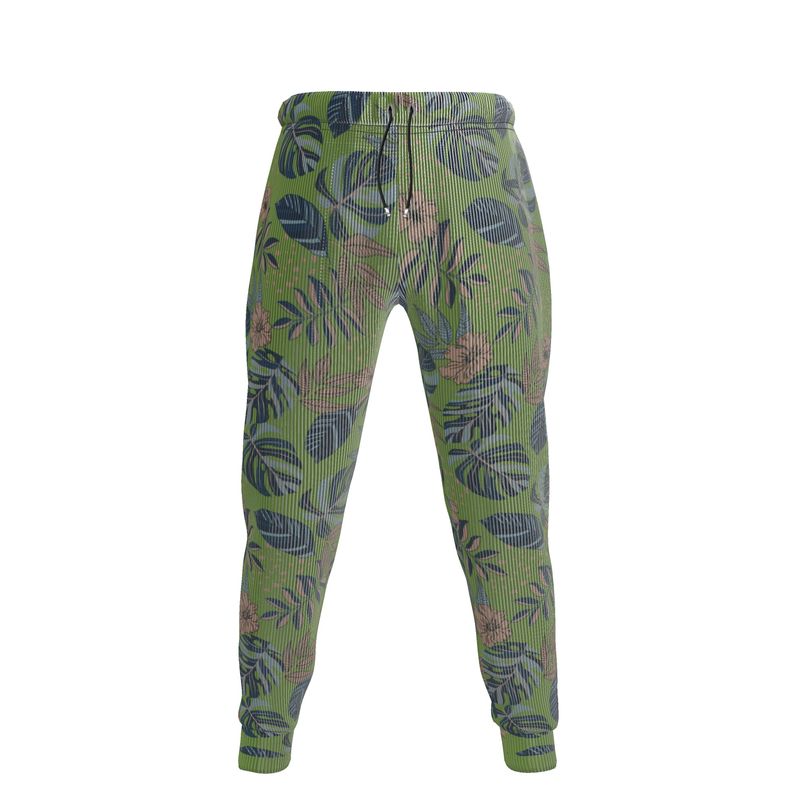 Men's Joggers - Midnight Monstera - Olive Green