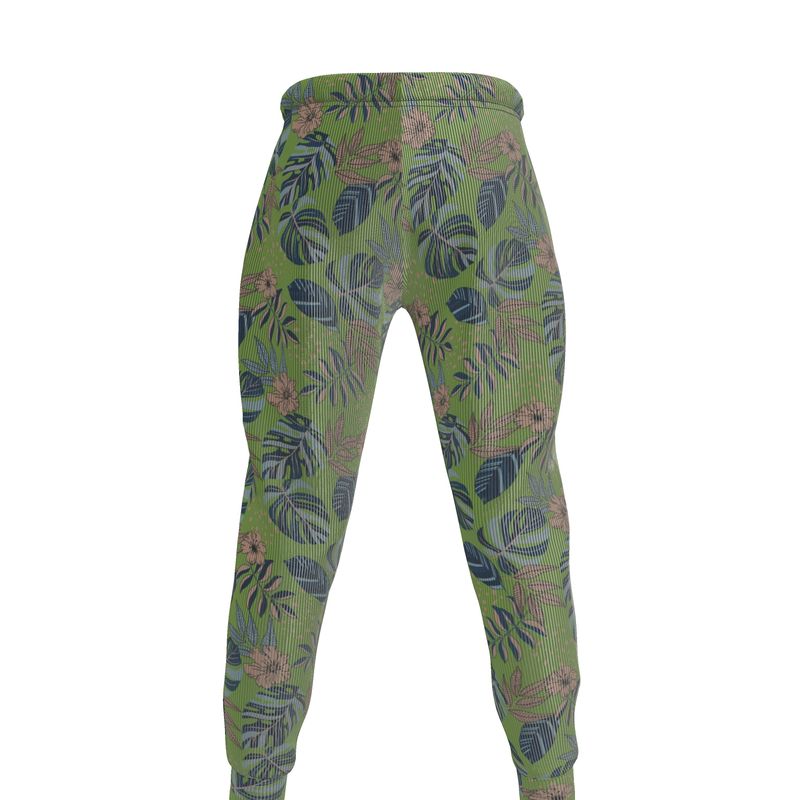 Men's Joggers - Midnight Monstera - Olive Green