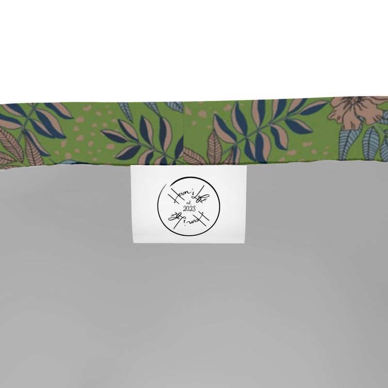 Men's Gym Shorts - Midnight Monstera - Olive Green