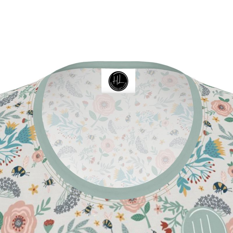 Women's Athletic Crew Neck T-Shirt - Bee Garden