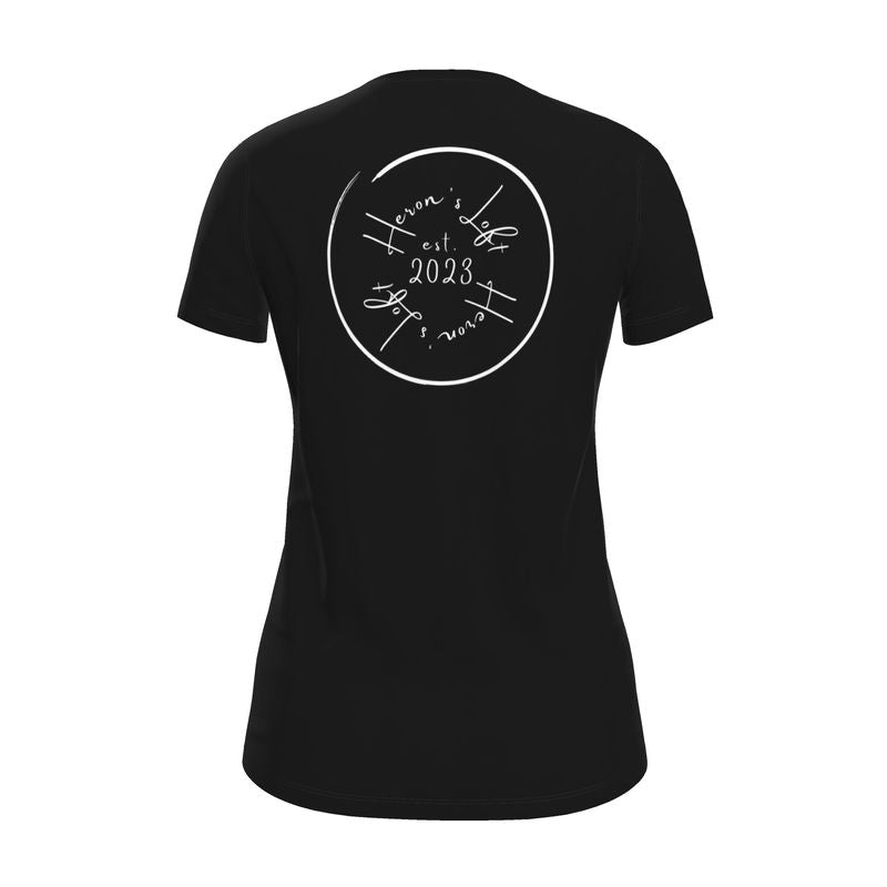 Women's Crew Neck T-Shirt - Heron's Loft Est. 2023 - Black