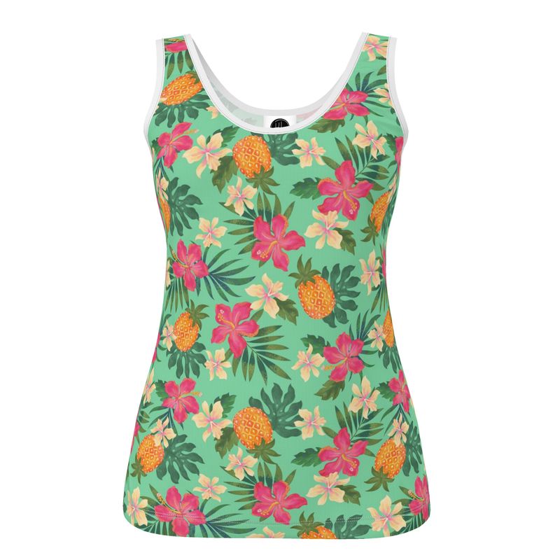 Women's Tank Top - Pineapple Paradise - Canopy Mint