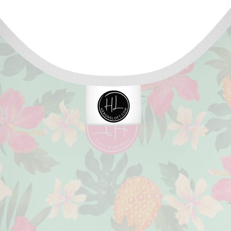 Women's Tank Top - Pineapple Paradise - Canopy Mint