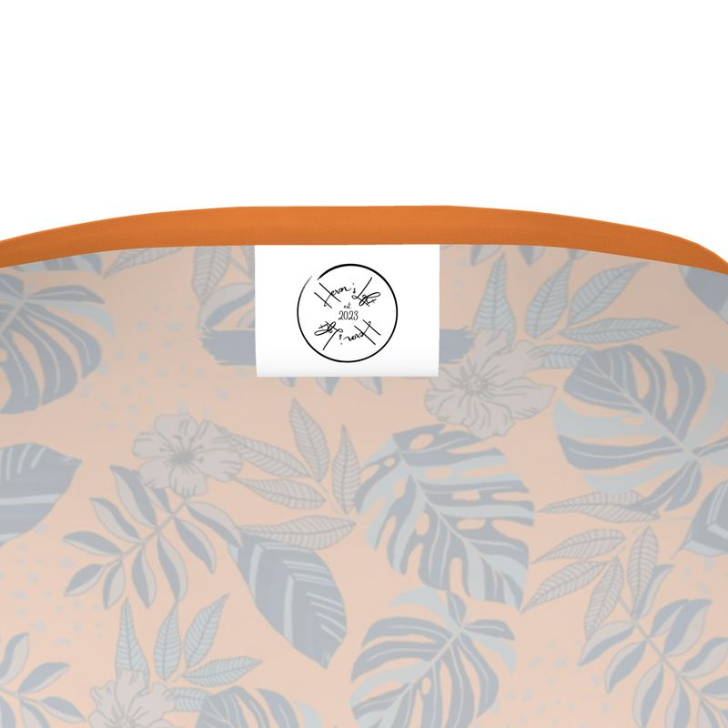 Women's Athletic V-Neck T-Shirt - Midnight Monstera - Cadmium Orange