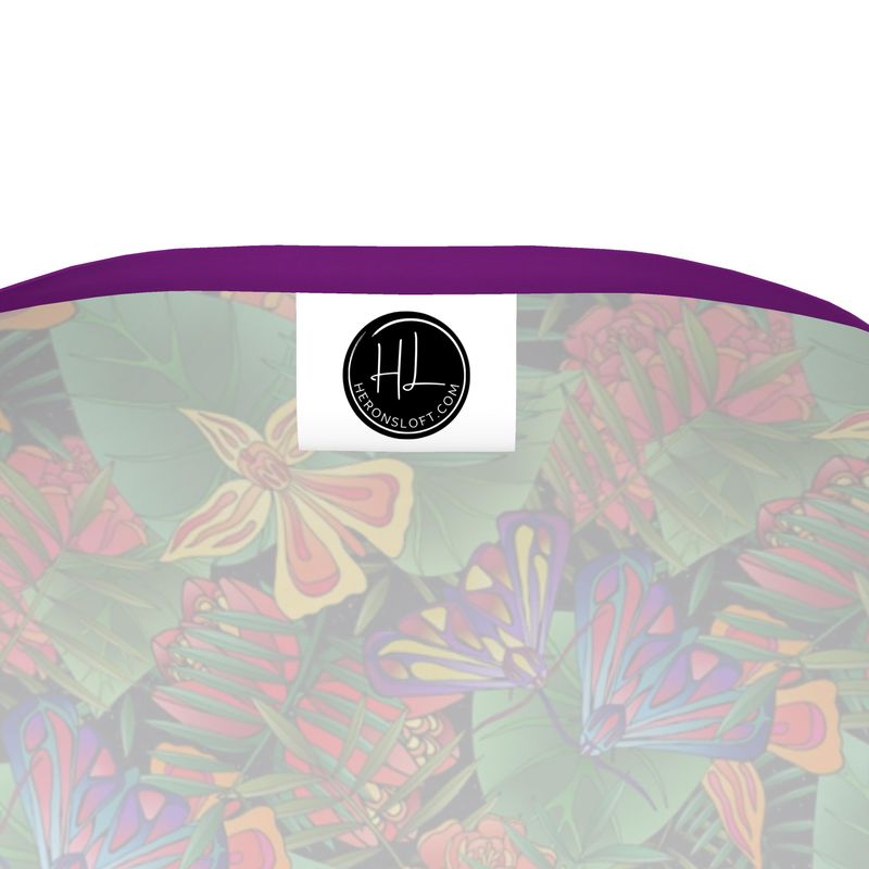 Women's Athletic Crew Neck T-Shirt - Jungle Flower