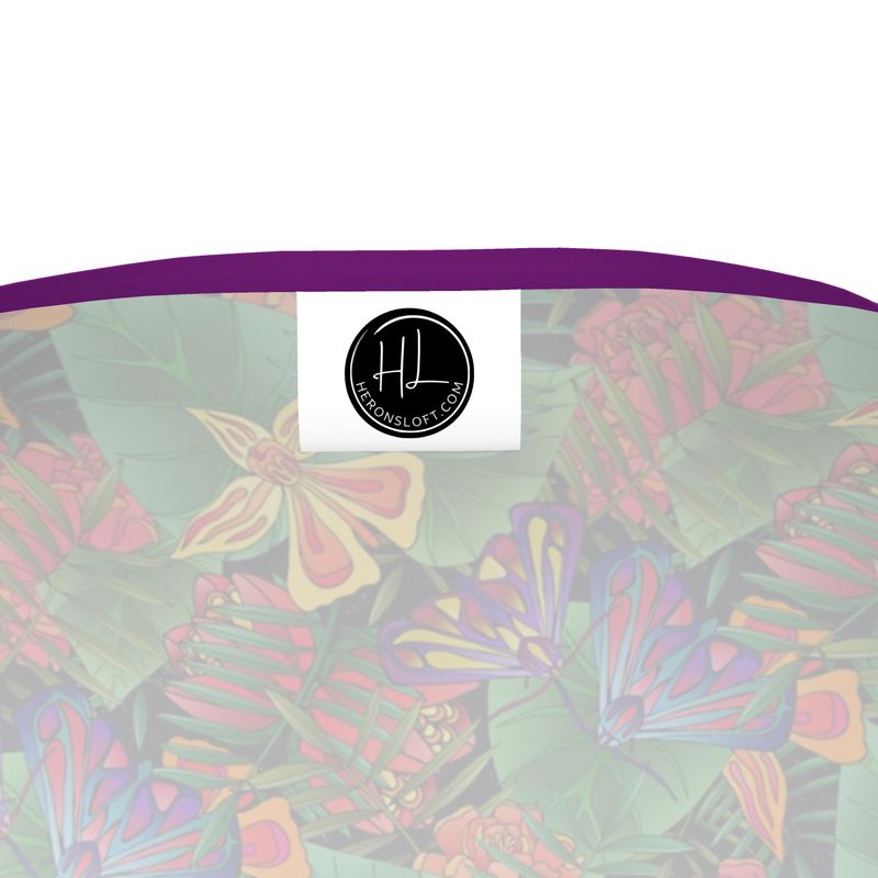 Women's Athletic V-Neck T-Shirt - Jungle Flower