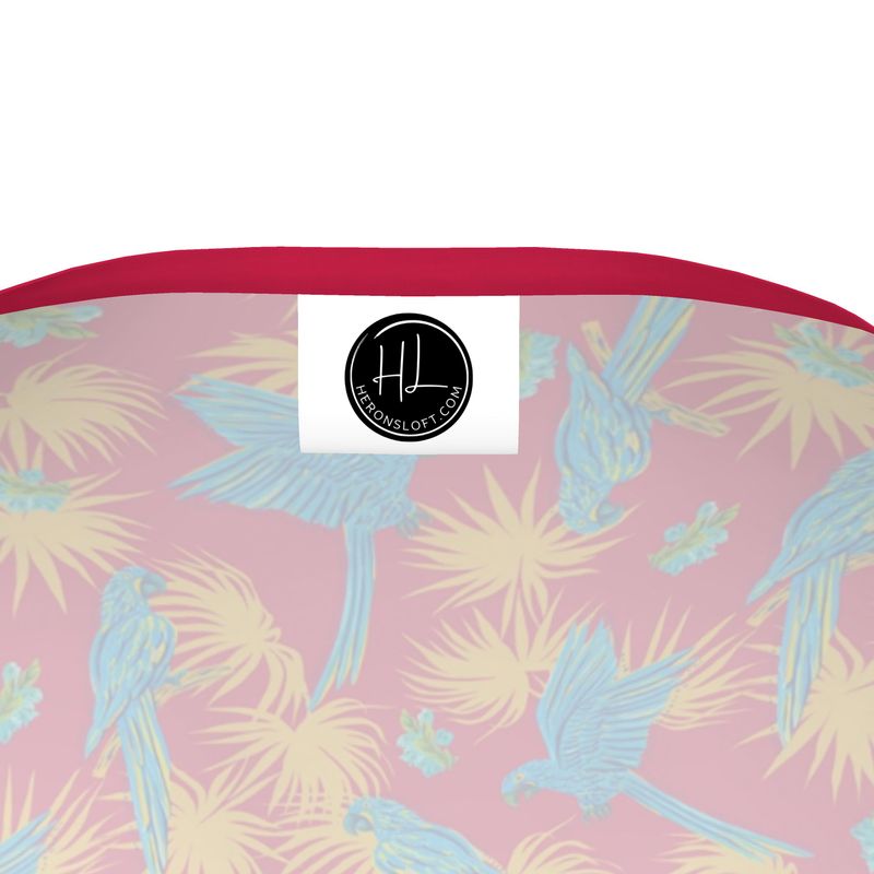 Women's Athletic Crew Neck T-Shirt - Tropical Macaw - Red