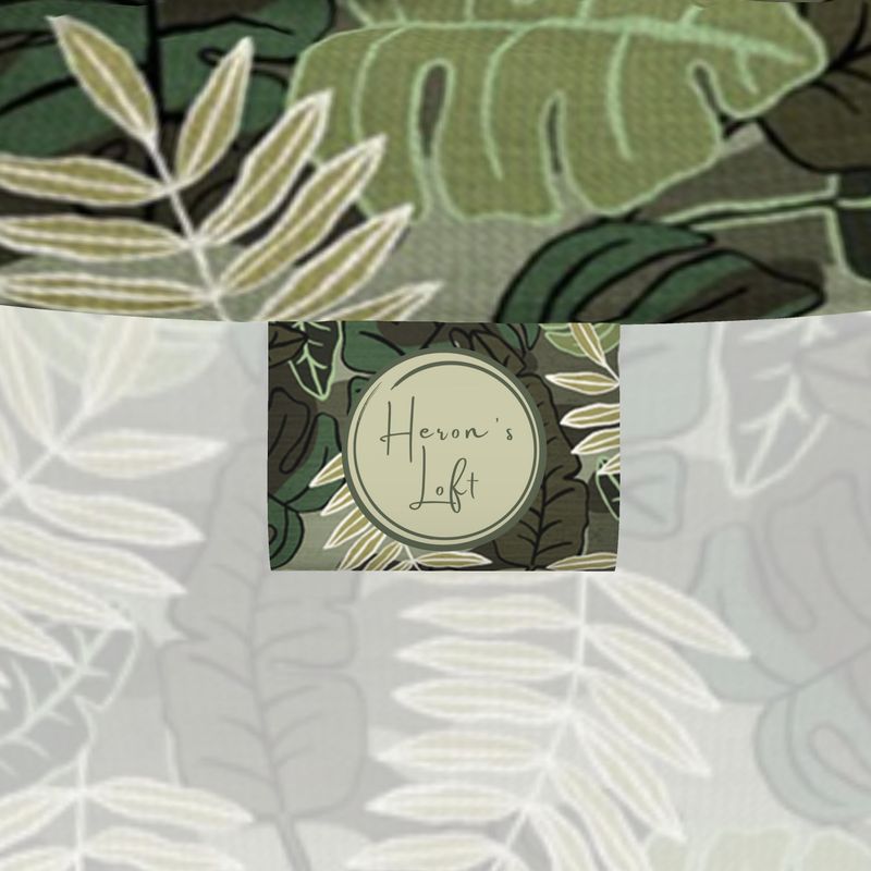 Men's High-Roll Turtleneck - Camo Leaves - Light Green