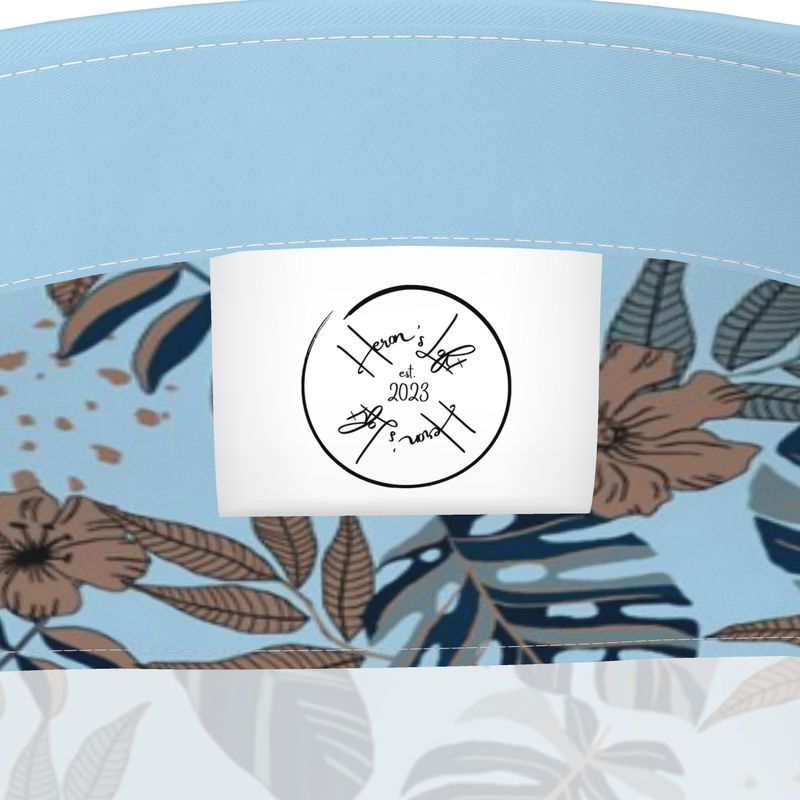 Men's Button-Up Dress Shirt - Midnight Monstera - Sky Blue