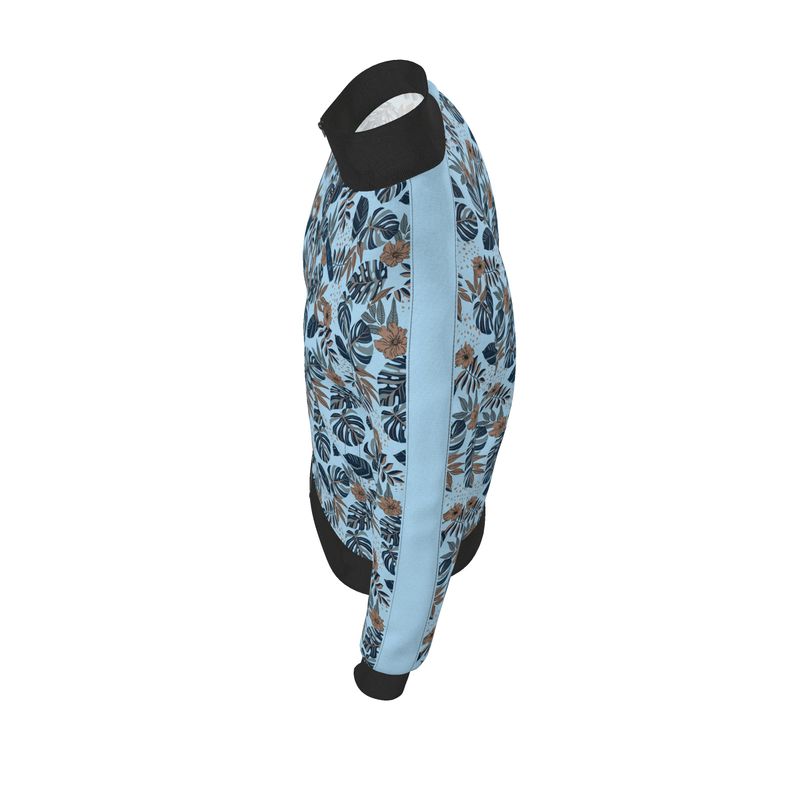 Men's Track Jacket - Midnight Monstera - Sky Blue