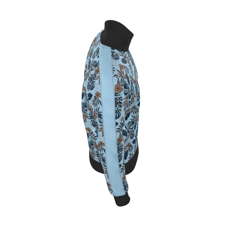 Men's Track Jacket - Midnight Monstera - Sky Blue