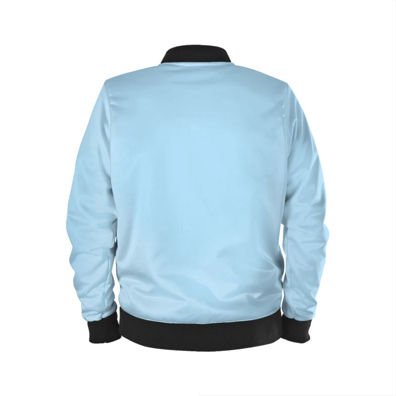 Men's Reversible Bomber Jacket - Midnight Monstera - Sky Blue