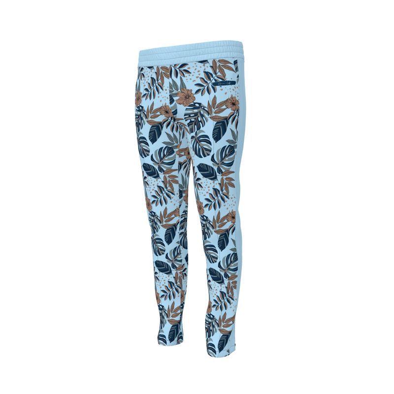 Men's Track Pants - Midnight Monstera - Sky Blue