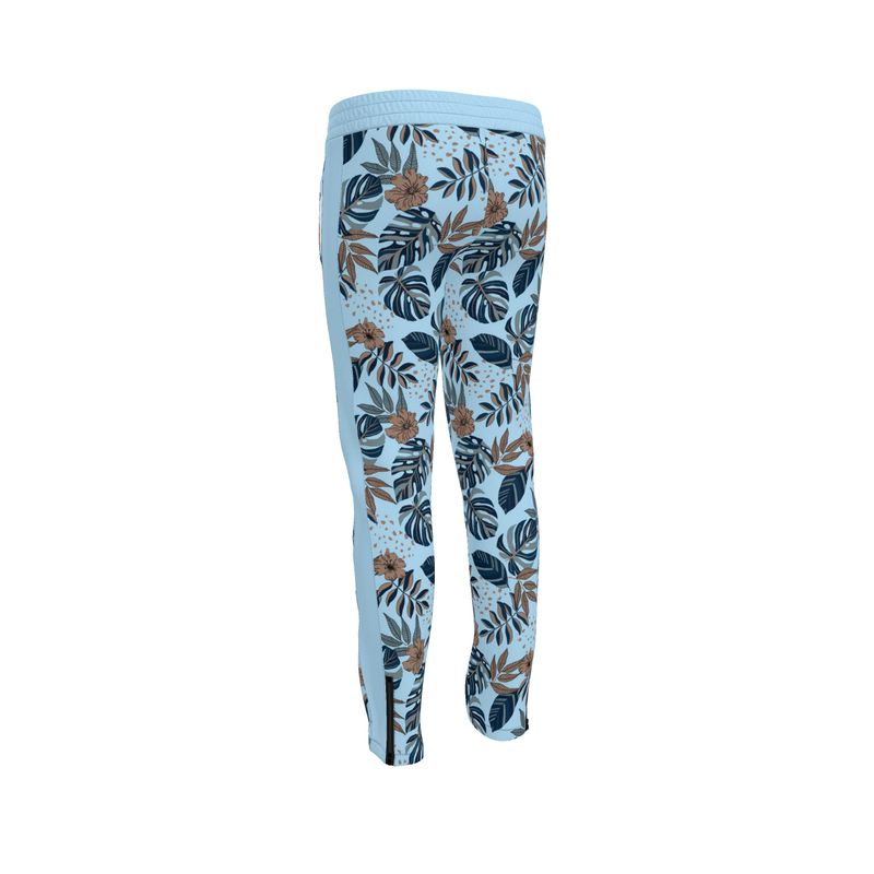 Men's Track Pants - Midnight Monstera - Sky Blue