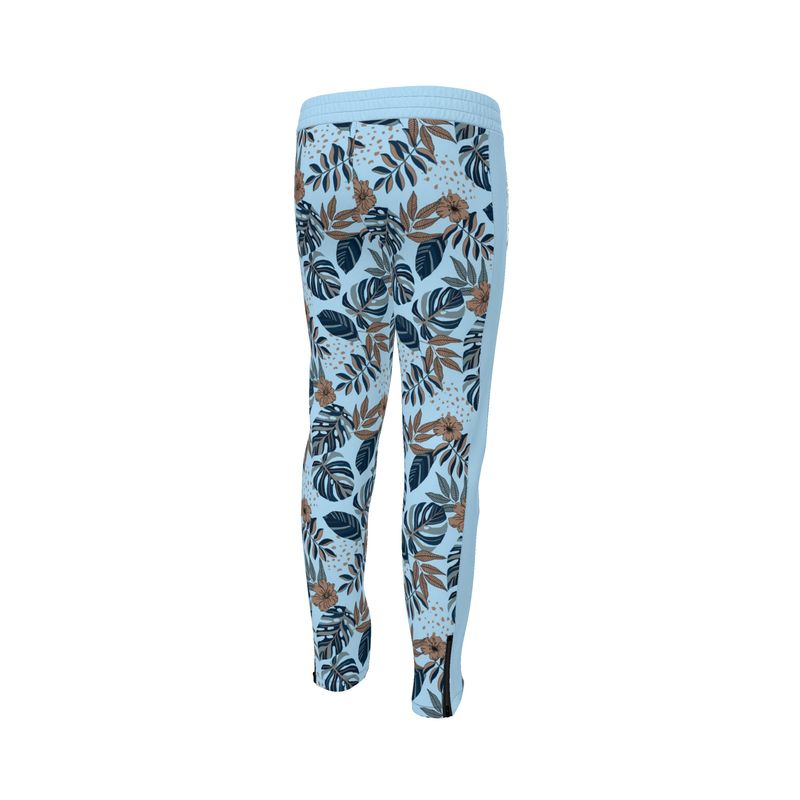 Men's Track Pants - Midnight Monstera - Sky Blue