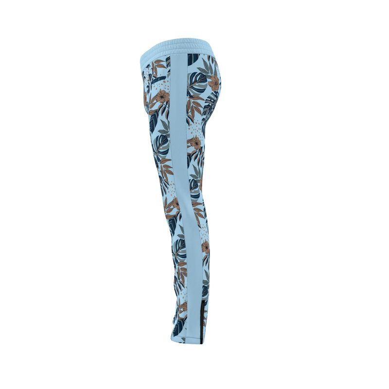 Men's Track Pants - Midnight Monstera - Sky Blue