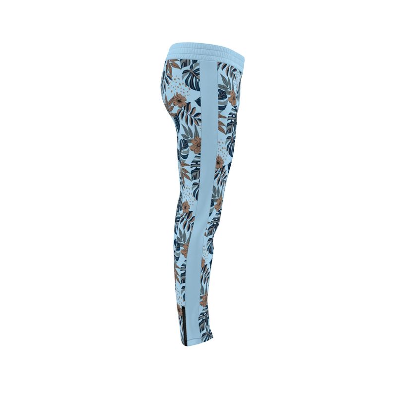 Men's Track Pants - Midnight Monstera - Sky Blue