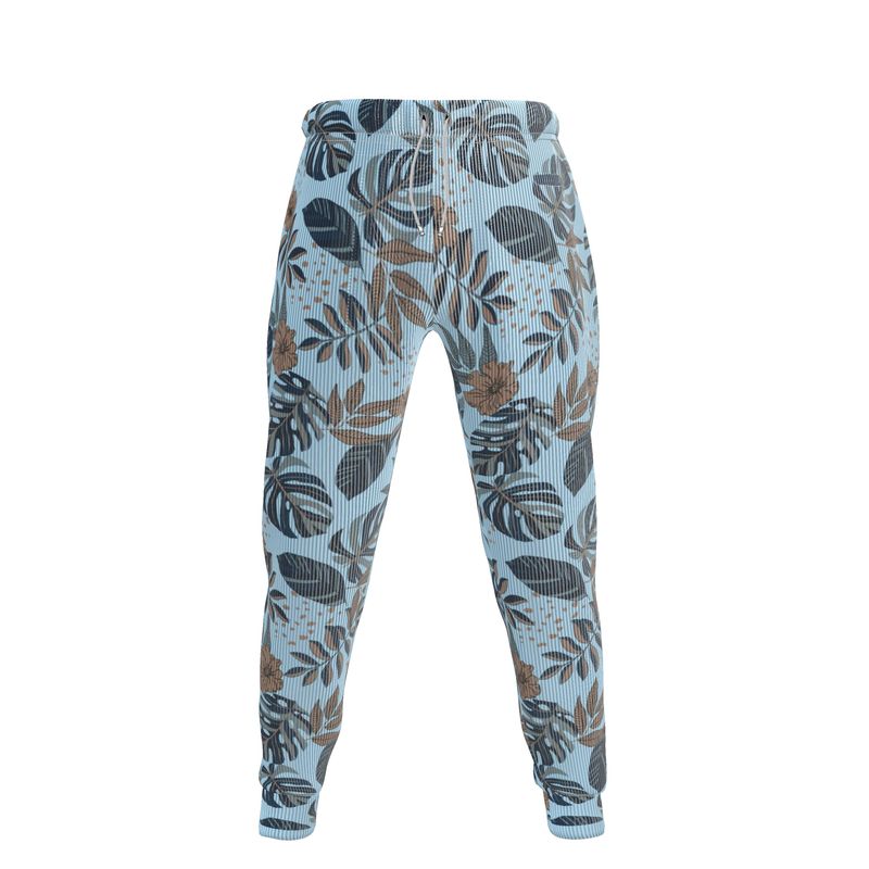 Men's Joggers - Midnight Monstera - Sky Blue