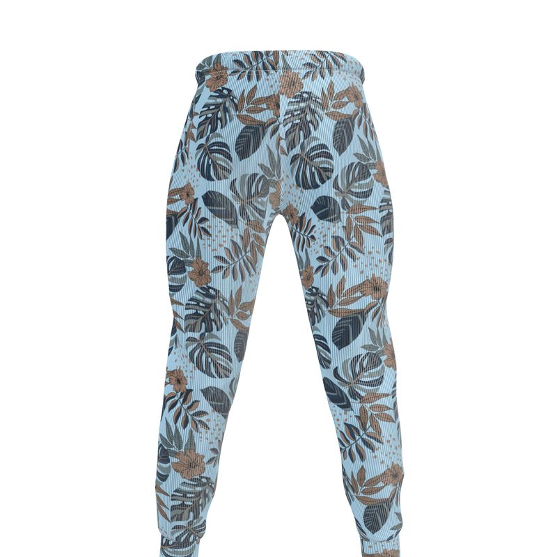 Men's Joggers - Midnight Monstera - Sky Blue
