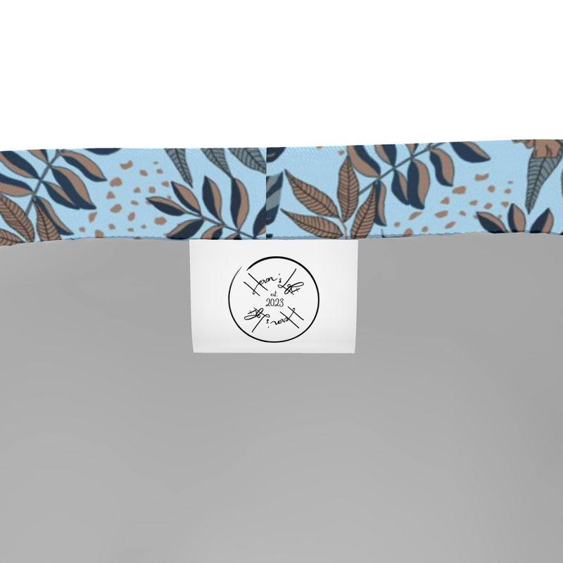 Men's Gym Shorts - Midnight Monstera - Sky Blue