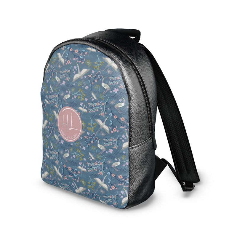 Backpack - Nappa Leather - White Crane