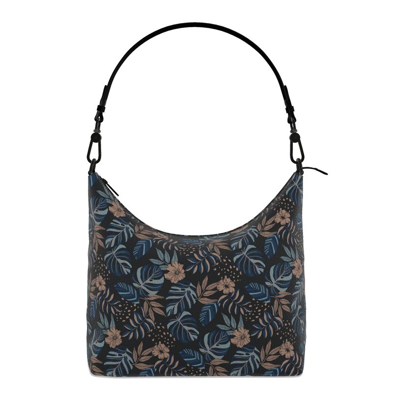Square Shoulder Bag - Nappa Leather - Midnight Monstera