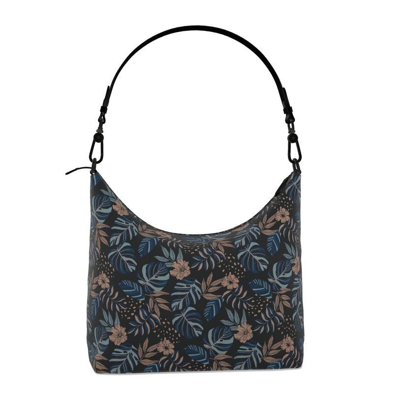 Square Shoulder Bag - Nappa Leather - Midnight Monstera