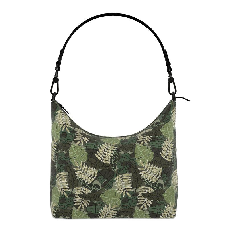 Square Shoulder Bag - Nappa Leather - Camo Leaves