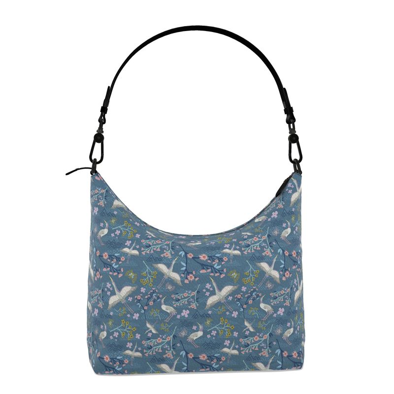 Square Shoulder Bag - Nappa Leather - White Crane