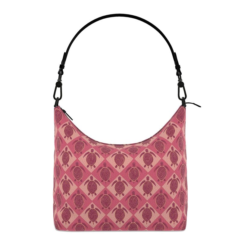Square Shoulder Bag - Nappa Leather - Topo Turtles - Pink