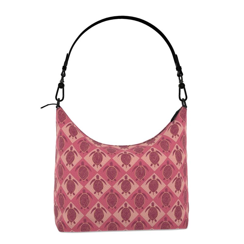 Square Shoulder Bag - Nappa Leather - Topo Turtles - Pink