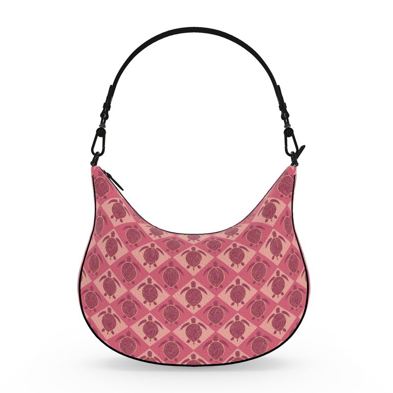Curve Shoulder Bag - Nappa Leather - Topo Turtles - Pink