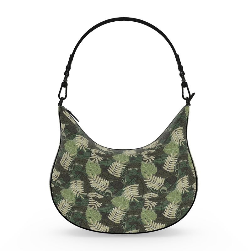 Curve Shoulder Bag - Nappa Leather - Camo Leaves