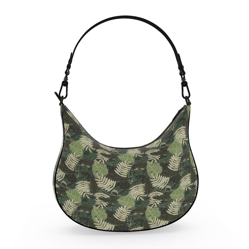 Curve Shoulder Bag - Nappa Leather - Camo Leaves