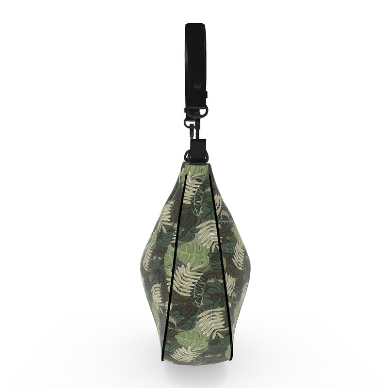 Curve Shoulder Bag - Nappa Leather - Camo Leaves