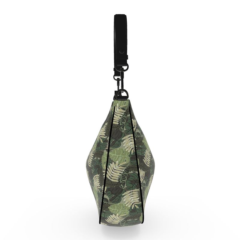 Curve Shoulder Bag - Nappa Leather - Camo Leaves