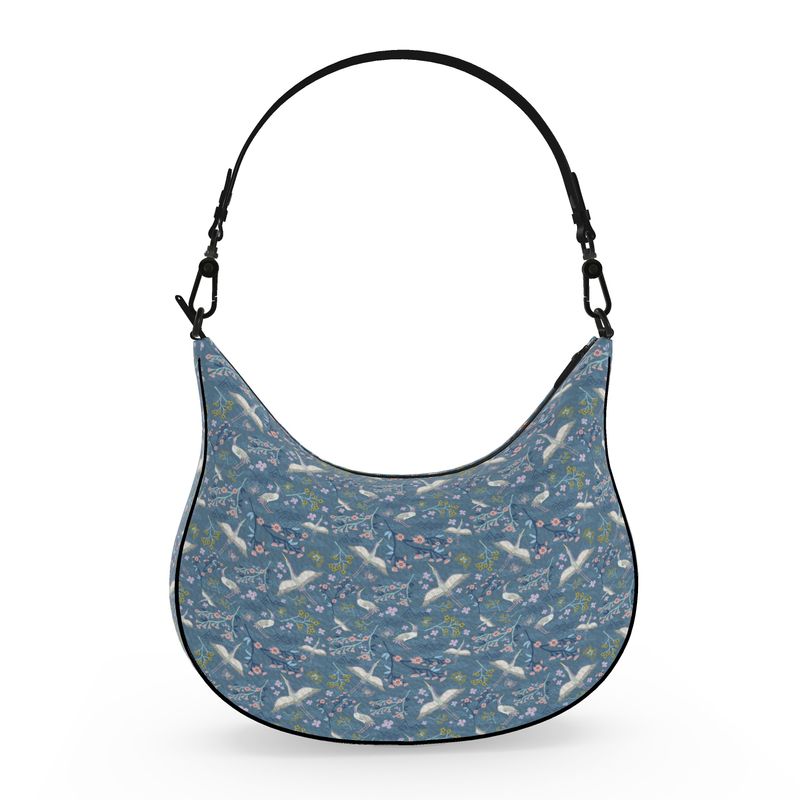 Curve Shoulder Bag - Nappa Leather - White Crane