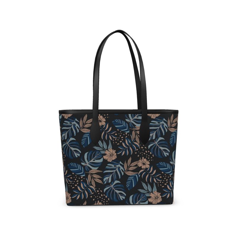 City Tote Bag - Midnight Monstera