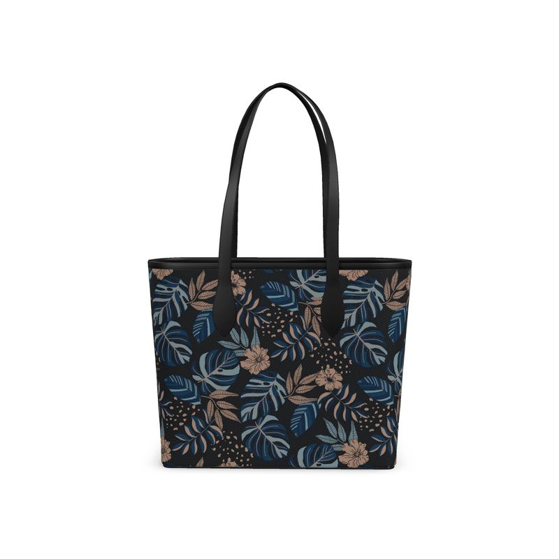 City Tote Bag - Midnight Monstera