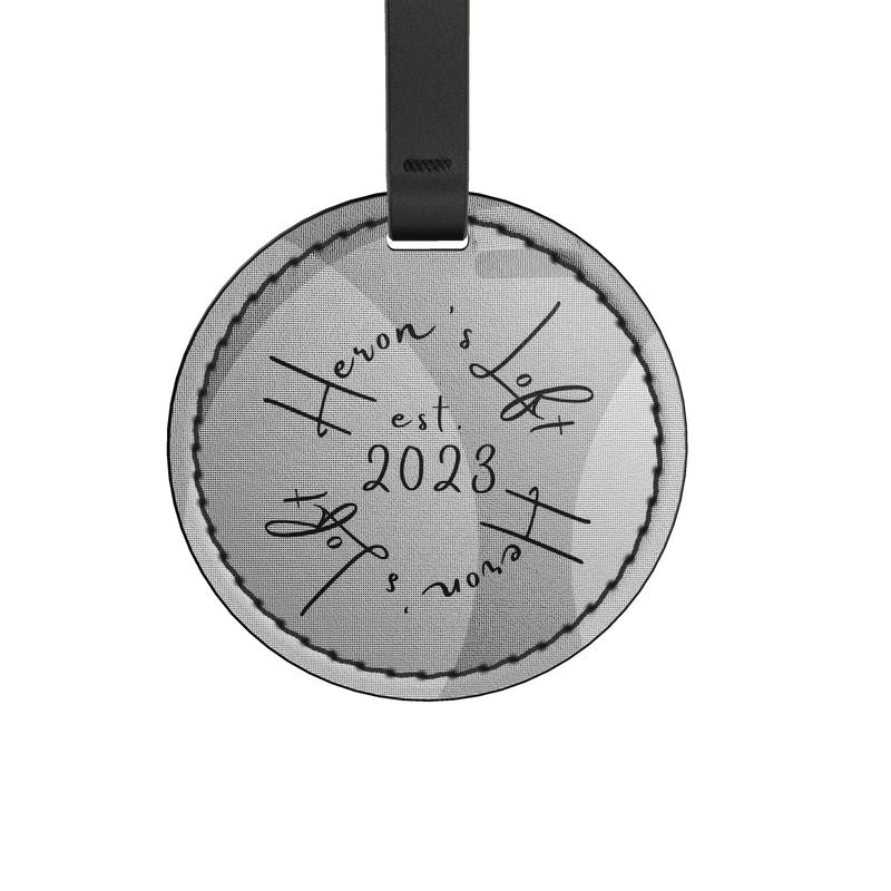 Bag Charm - Heron's Loft est. 2024 - Black Script