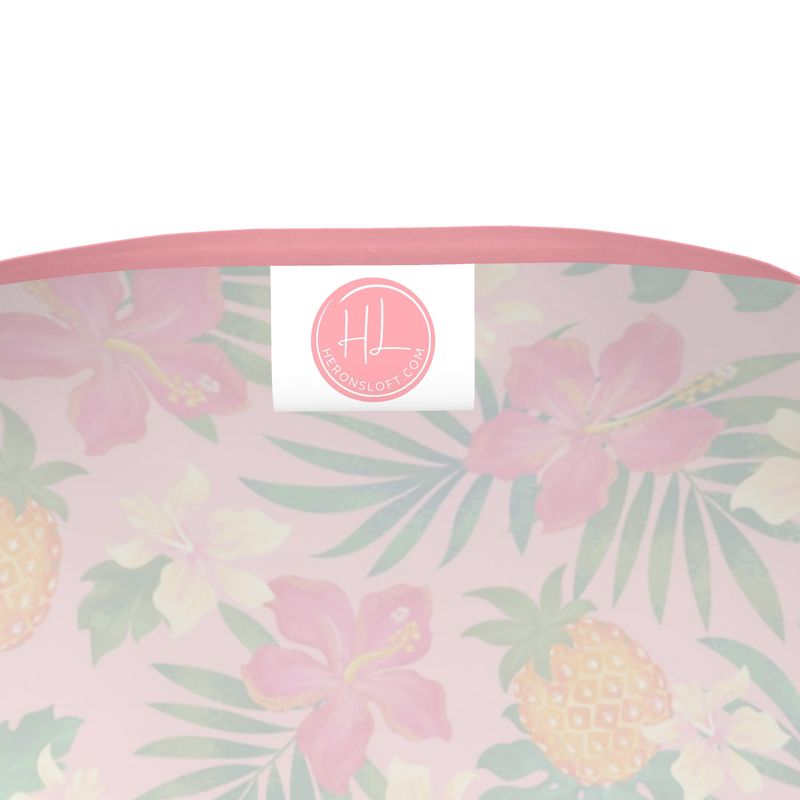 Women's Athletic V-Neck T-Shirt - Pineapple Paradise - Hibiscus Blush